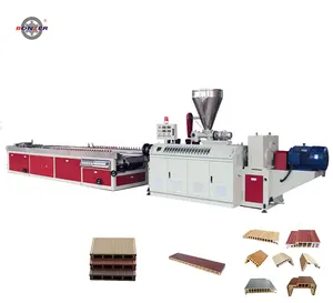 WPC Decorative Wall Panel Extruder WPC 3d Wall Panel Extrusion Line WPC Fluted Panel Production Line