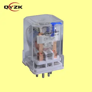 QYZK rele 12v DPDT 250vac8ピンMK2P11ピンMK3P10F家電用汎用電磁リレーの代替品