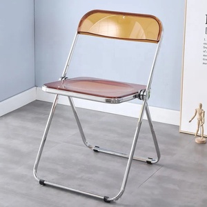 Chaises pliantes en plastique acrylique transparent, Portable, pour <span class=keywords><strong>salle</strong></span> à manger, fête, bon marché - Product Image 4