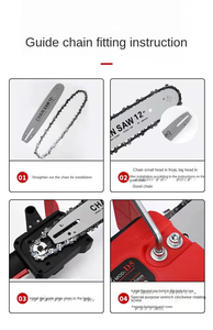 <span class=keywords><strong>Mini</strong></span> tronçonneuse électrique sans fil 12 pouces, qualité industrielle, pour bricolage, coupe bois, machine à tronçonner en acier, tronçonneuse à batterie sans balais - Product Image 5