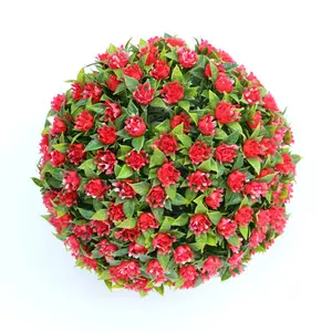 ZC Artificial Plant Topiary Ball Artificial Green Plant Decorative Balls Hanging Faux Boxwood Plants For Indoor Outdoor