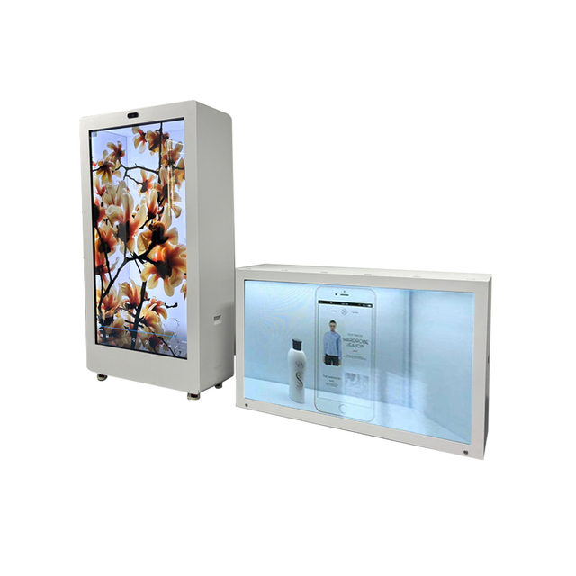 VISIGN New Design Window Digital Signage Media Player Box 32 Inch Indoor LCD Advertising Transparent Display Screen