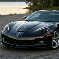 Kit de phares LED RGB pour Chevrolet Corvette C6 2005-2013, style projecteur, installation Plug and Play, accessoires de mise à niveau