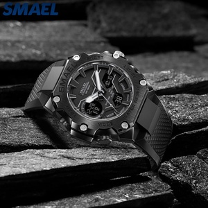 Montre sport à quartz SMAEL 8101 de haute qualité, chronographe, double affichage, étanche 50 m, montre numérique pour homme - Product Image 3