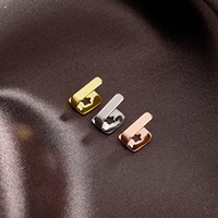Hip Hop Nickel Free Safe Wear Cuivre Métal Premade GAP Dentaire Grilles Dents Plaqué Or Simple Argent Dent Supérieure Grillz