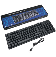 Clavier usb filaire multilingue bureau usage domestique pleine grandeur 104 touches 105 touches clavier espagnol arabe russe français
