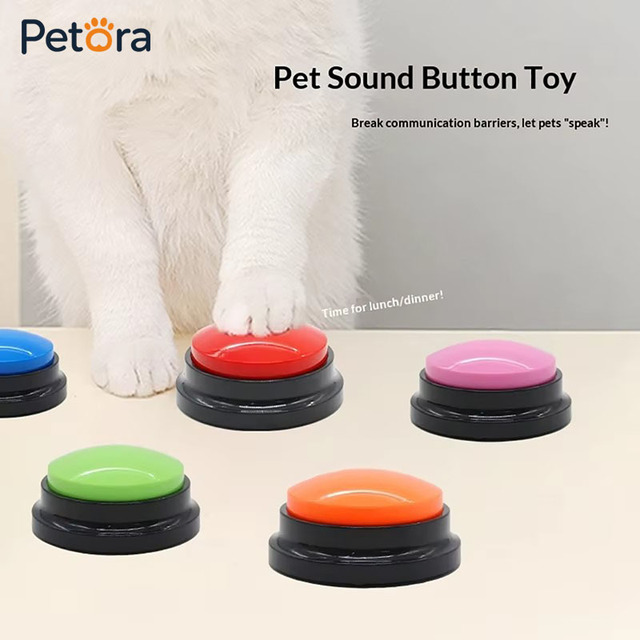 Petora Pet Talking Button Recordable Sound Box Dog Cat Communication Training Buzzers