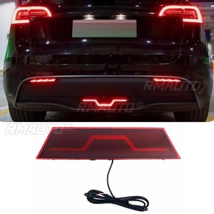 Car Rear Bumper <b>LED</b> Spoiler Lip <b>Diffuser</b> Splitter Glossy Black Modification Part For Tesla Model Y 2021+ Car Accessories - Product Image 1