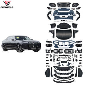 Pour <span class=keywords><strong>BMW</strong></span> Série 7 F02 2009-2015 Kit complet de carrosserie avec grille de pare-chocs avant arrière mise à niveau de la lampe de capot de garde-boue pour G70 2023 + New MT - Product Image 1