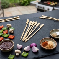 Brochettes en fer blanc, brochettes de poulet Bobo parfumées, brochettes en bambou jetables, outils de barbecue d'extérieur, sac Oden