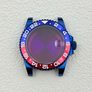 Nueva Caja de Reloj <span class=keywords><strong>GMT</strong></span>/Sub Azul de Acero Inoxidable de 40 mm con Cristal de Zafiro y Lente Ciclop para Movimiento NH34/35/36 y Esfera de 28.5/29 mm - Product Image 6