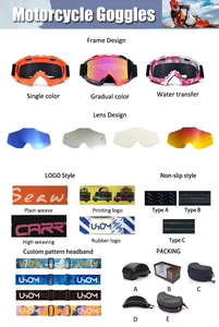 Kính Bảo Hộ Xe Máy Địa Hình Ngoài Trời Chống Gió Kính Đi Xe Máy Nam Màu Cam Tùy Chỉnh Với Các Ống Kính Phủ Khác Nhau - Product Image 6