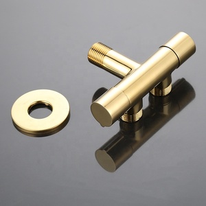 Luxe argent or noir robinet accessoires en laiton <span class=keywords><strong>douche</strong></span> <span class=keywords><strong>Angle</strong></span> Valve toilette contrôle inverseur Valve pour salle de bain - Product Image 4