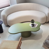 Table basse et tables centrales ModHomi de luxe, forme nuage, en chêne massif, table basse irrégulière pour salon