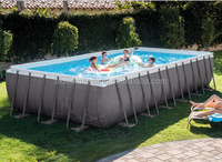 INTEX 26364 größe 7.32x3.66x1.32m ULTRA XTR RECTANGULAR stahl metall rahmen schwimmen pool für familie kinder und erwachsene