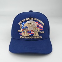 Productos en Stock, Nueva Gorra de Béisbol de Lujo con Bordado Tridimensional del 250 Aniversario de Estados Unidos