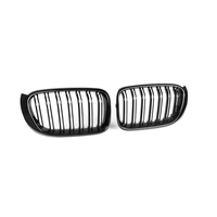 Pour BMW X3 F25 LCI X4 F26 2014-2018 Grille de calandre avant à double lamelle en ABS noir brillant moulée par injection