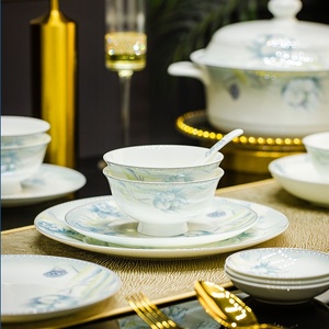 Bol en céramique de Jingdezhen, service de table en porcelaine fine pour la maison, cadeau de pendaison de crémaillère, ensemble de bols et assiettes nordiques, bol en porcelaine en gros - Product Image 3