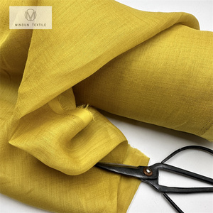 Mindun <strong>Yarn</strong> 36*36 60gsm 100 <strong>Ramie</strong> Wrinkled Pure <strong>Yarn</strong> Fabric China for Women Scarf - Product Image 2