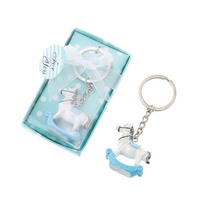 Cadeau de remerciement pour baby shower et baptême, porte-clés cheval à bascule mignon, cadeau à offrir, cadeau de baptême, boîte cadeau pour fête d'anniversaire d'enfants et Halloween