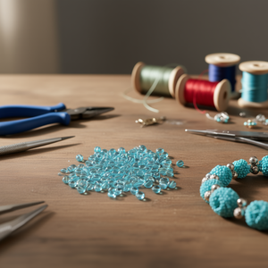 Perline Rotonde Trasparenti Blu Chiaro Ilan Abalorios 6mm 15g per Creazione di Gioielli - Product Image 2