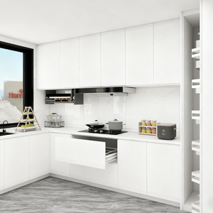 Mobile da Cucina Moderno in Legno di Nuremberg, Ante in Truciolato Senza Vernice, Design Standard - Product Image 5
