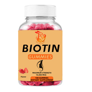 Factory Wholesale <b>Biotin</b> <b>Gummies</b> Dietary Supplements with Sodium <b>Biotin</b> Strawberry Flavor Herbal Supplements Natural <b>Gummies</b> - Product Image 1