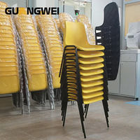 Chaises de salle de formation de bureau écologiques ergonomiques en plastique et métal empilables durables au design moderne GUANGWEI pour la maison et l'école