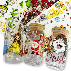 Etiquetas Adhesivas Personalizadas para Vasos Navideños de 16 oz, Impresión Serigráfica Offset, Resistentes a los Arañazos, con Logotipo Personalizado - Product Image 1