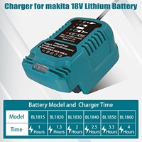 Chargeur de batterie au lithium 18 volts de remplacement pour batterie au lithium-ion Makita 18V BL1850 BL1860 BL1430 BL1830 Mini chargeur compact