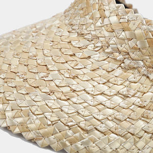 2025 grosir baru musim panas nanas menenun jerami buatan tangan tanpa matahari topi bisbol wanita rekreasi visor topi - Product Image 4