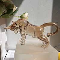 Décoration Murale Taureau de Wall Street en Verre Cristal, Ornements Feng Shui, Figurine Animale du Zodiaque Sculptée, Cadeaux d'Affaires