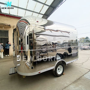 Rimorchio Multifunzionale Personalizzabile Airestream per Cibo, Furgone Mobile per Fast Food con Griglia a Carbone - Product Image 3