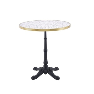 Mesa de Comedor para Exterior Lifepursue Estilo <span class=keywords><strong>Bistro</strong></span> Francés con Sillas de Ratán y Superficie de HPL - Product Image 3