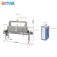 Etiquette pour bouteille de vapeur 2450A Tunnel thermorétractable Etiquette automatique pour bouteille de verre cylindrique Fruit Noix de coco avec générateur de vapeur