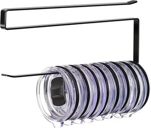 Organizador de tapas de recipientes para despensa de cocina, contenedor de almacenamiento de acrílico, accesorios para vasos, caja divisora, organización del hogar - Product Image 1