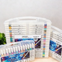 Lot de 60 marqueurs acryliques vibrants en gros |   Imperméable et non toxique pour artistes, étudiants et enfants - Projets artistiques DIY pour la classe