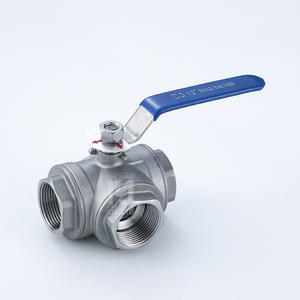 Válvula de Bola de Tres Vías Tipo T de Acero Inoxidable 304 con Rosca Interna Manual, Válvula de Desviación con Rosca Interna - Product Image 3