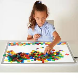 TOP Enfants Sensoriel LED Boîte à Lumière <span class=keywords><strong>Montessori</strong></span> Maternelle Activité <span class=keywords><strong>Table</strong></span> <span class=keywords><strong>Lumineuse</strong></span> pour Meubles Préscolaires Boîte à Lumière - Product Image 5
