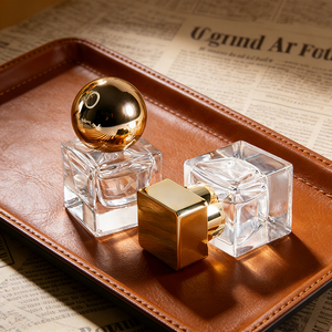 Flacone di Profumo Quadrato in Vetro <span class=keywords><strong>da</strong></span> 15ml, Trasparente, Vuoto, con Tappo a Sfera e Collo a Crimp, Dispenser per Cosmetici e Fragranze - Product Image 3
