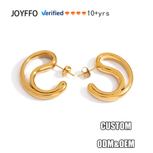 <span class=keywords><strong>Orecchini</strong></span> a Goccia Minimalisti Placcati in Oro 18K, Gioielli in Acciaio Inossidabile per Donne - Product Image 1