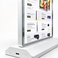 Support d'affichage publicitaire lumineux LED A5 rechargeable avec cadre en aluminium pour la vente au détail en intérieur