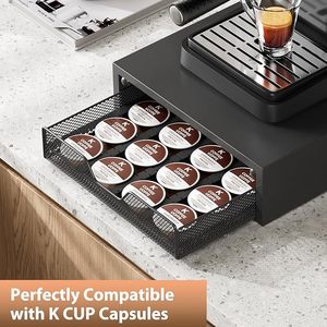 Organizador de Cápsulas de Café Compatible con Nespresso <span class=keywords><strong>Vertuo</strong></span> y K-Cup, Capacidad para 60 Cápsulas Pequeñas o 40 Cápsulas Grandes, Cápsulas Metálicas - Product Image 3