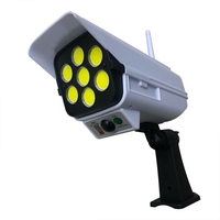Lampes murales solaires d'extérieur à LED pour jardin Capteur de cote IP65 Lampes murales avec caméra de simulation et surveillance par télécommande