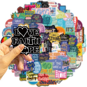 100 autocollants inspirants par paquet, citations motivantes, mots positifs, autocollants pour ordinateur, vinyle imperméable, décoration - Product Image 6