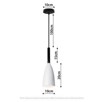 Suspension LED en fer de style nordique, noir, blanc, gris, longue taille moyenne, pour restaurant, salon, chambre, bar