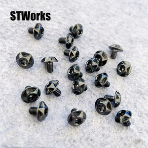 M4x6 /8/10mm pernos de titanio Shell Torx cabeza casco pernos para motocicleta OEM aceptar negro Arco Iris Torx pernos SHOEI <span class=keywords><strong>ARAI</strong></span> AGV Pista - Product Image 4