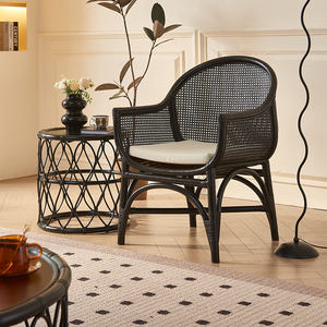 <span class=keywords><strong>Fauteuil</strong></span> de salle à manger en rotin tissé à la main design moderne, élégant, confortable et durable, ergonomique et écologique pour la maison et le salon - Product Image 4