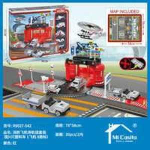 Me Firefighting Airport Track Set 7012-52 With 4 Cars 1 Plane 8 Signs For Kids Ages 4-6 - Product Image 3