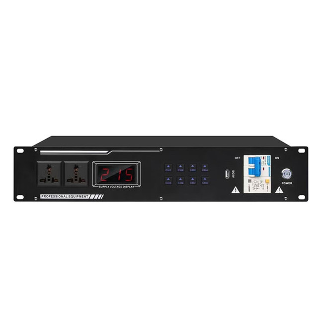 16 + 2 Channel High Audio Sound Professional Power Sequencer Controller With USB SC Protection 232 Control Cascade Connection